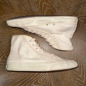 Redone 90s High Top sneakers in off-white canvas Size 7.5